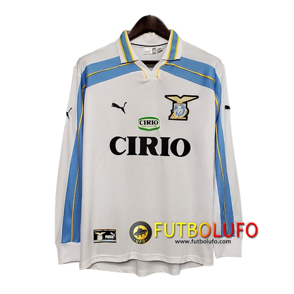 Camiseta Futbol SS Lazio Retro Manga larga Primera 2000/2001