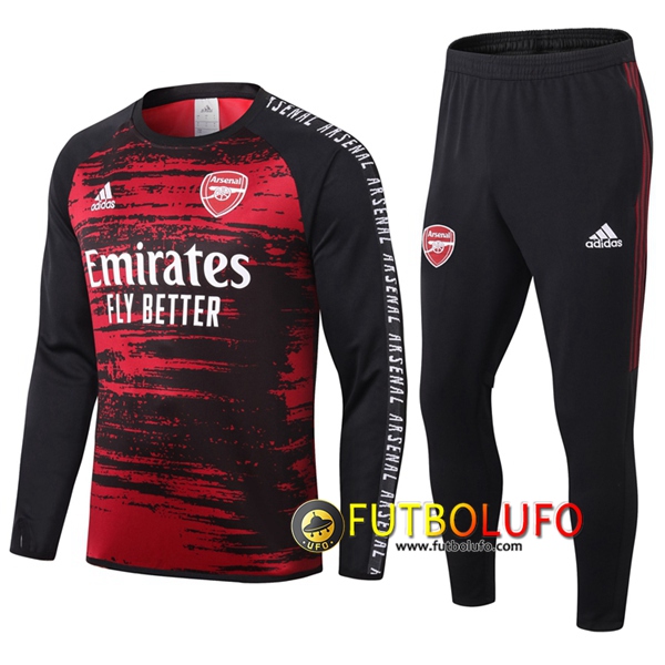 Nueva Chandal del Arsenal Negro Roja 2020 2021 Sudadera + Pantalones