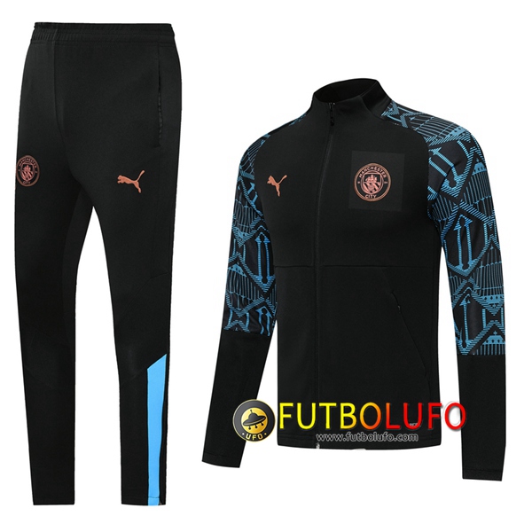Chandal del Manchester City Negro 2020 2021 Chaqueta + Pantalones