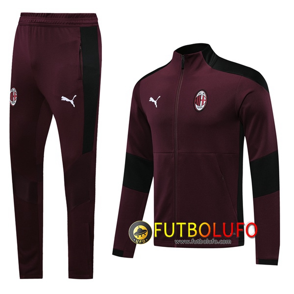 Chandal del Milan AC Roja 2020 2021 Chaqueta + Pantalones