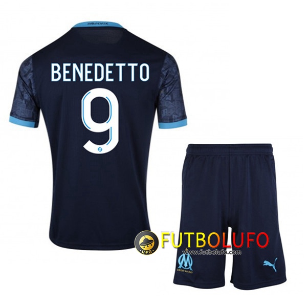 Camiseta Futbol Marsella OM (Benedetto 9) Ninos Segunda 2020/2021