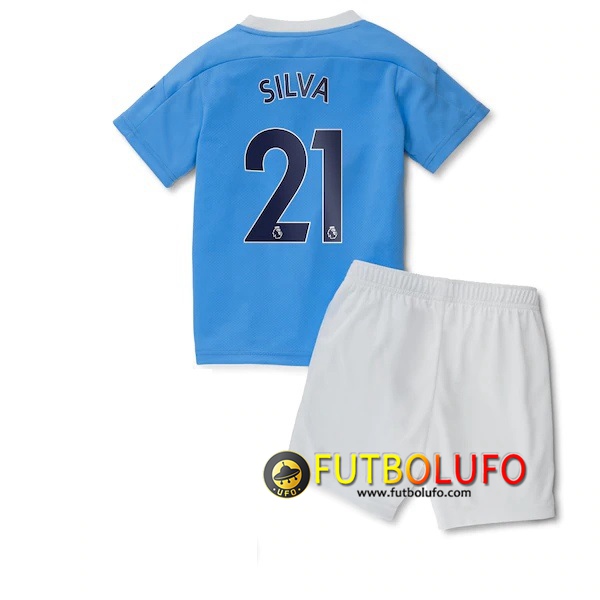 Camiseta Futbol Manchester City (Silva 21) Ninos Primera 2020/2021