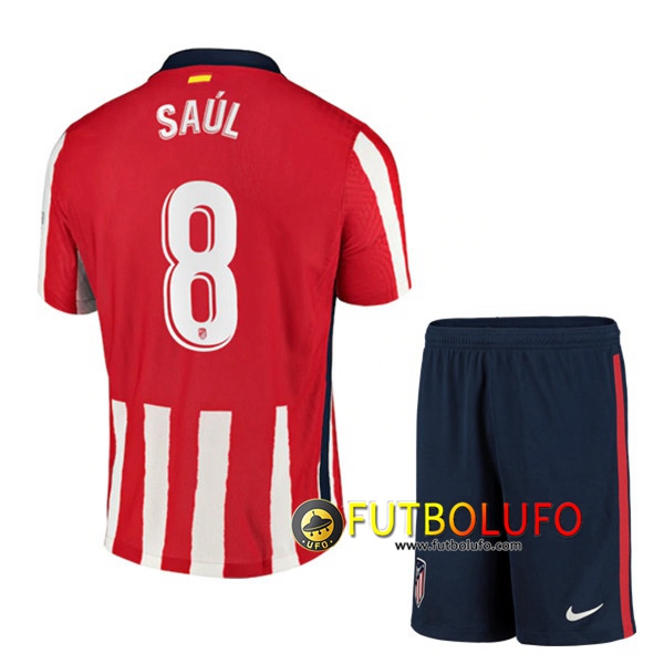 Camiseta Futbol Atletico Madrid (Saul 8) Ninos Primera 2020/2021