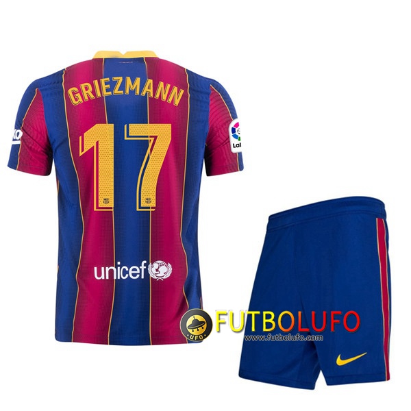 Camiseta Futbol FC Barcelona (GRIEZMANN 17) Ninos Primera 2020 2021 Tailandia