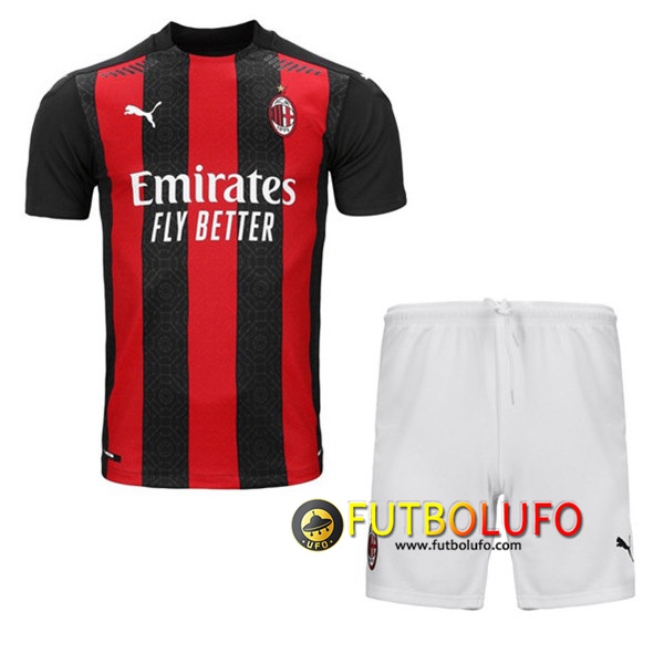 Nueva Camiseta Futbol Milan AC Ninos Primera 2020/2021