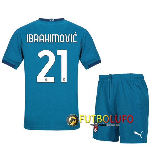 Camiseta Futbol Milan AC (IBRAHIMOVIC 21) Ninos Segunda 2020/2021