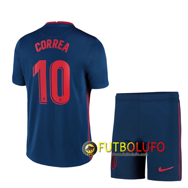 Camiseta Futbol Atletico Madrid (Correa 10) Ninos Segunda 2020/2021