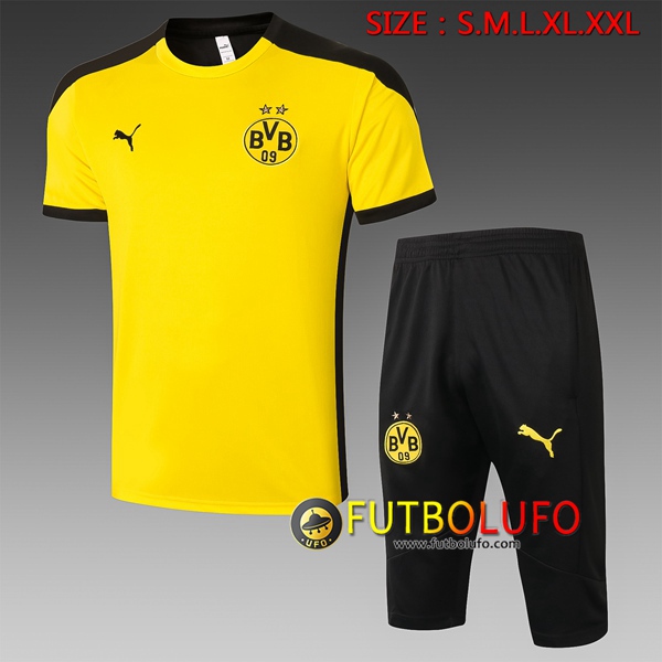 Camiseta Entrenamiento Traje Dortmund BVB + Pantalones 3/4 Amarillo 2020/2021