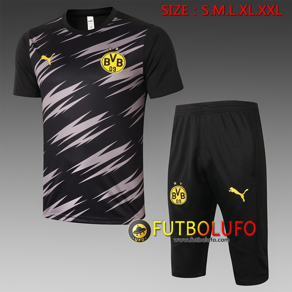 Camiseta Entrenamiento Traje Dortmund BVB + Pantalones 3/4 Negro 2020/2021
