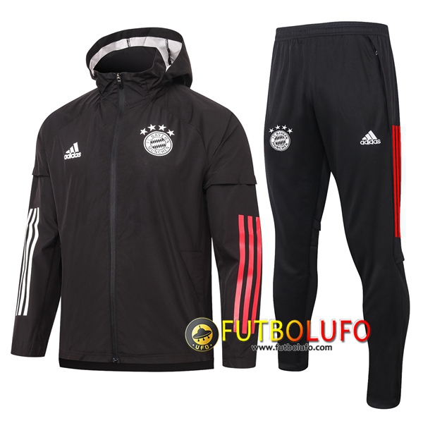 Chandal del Bayern Munich Negro 2020 2021 Rompevientos + Pantalones