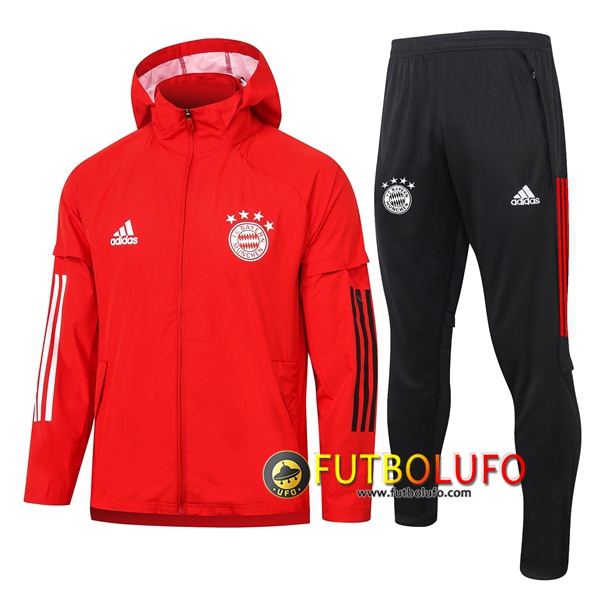 Chandal del Bayern Munich Roja 2020 2021 Rompevientos + Pantalones