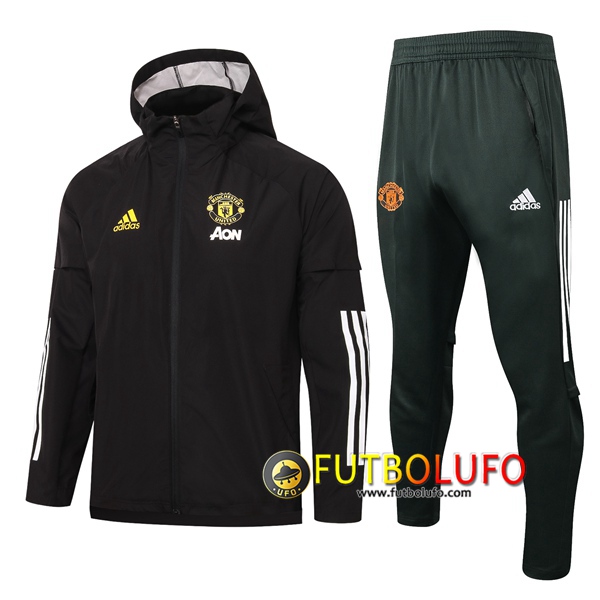 Chandal del Manchester United Negro 2020 2021 Rompevientos + Pantalones