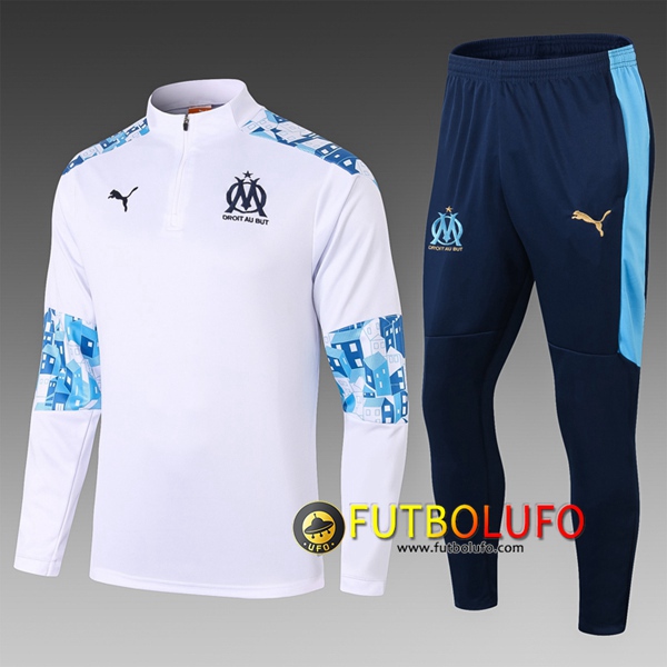 Chandal del Marsella OM Ninos Blanco 2020/2021 Sudadera + Pantalones
