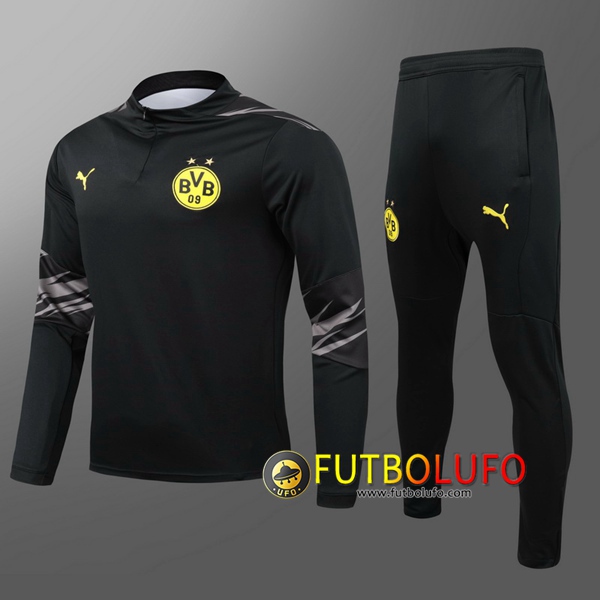 Chandal del Dortmund BVB Ninos Negro 2020/2021 Sudadera + Pantalones
