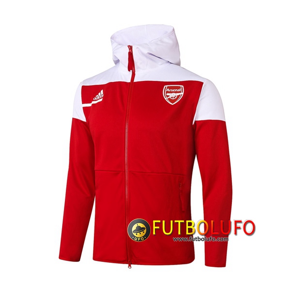 Chaqueta Futbol Con Capucha Arsenal Roja 2020/2021