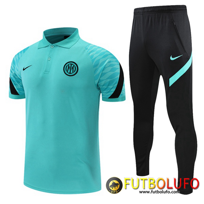 Camiseta Polo Inter Milan + Pantalones Verde/Negro 2021/2022
