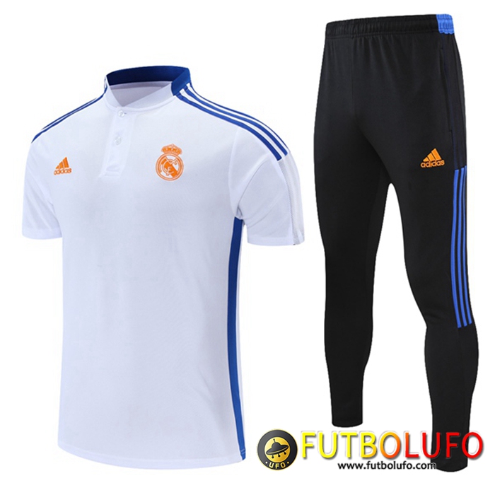 Camiseta Polo Real Madrid + Pantalones Blancaa/Azul 2021/2022