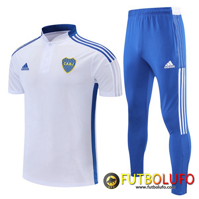 Camiseta Polo Boca Juniors + Pantalones Blancaa/Azul 2021/2022