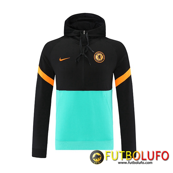 Sudadera De Entrenamiento Con Capucha FC Chelsea Azul/Verde 2021/2022