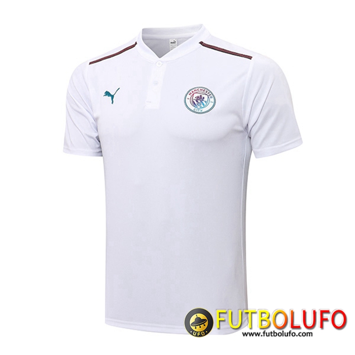 Camiseta Polo Manchester City Blancaa 2021/2022