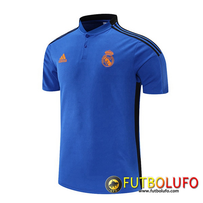 Camiseta Polo Real Madrid Negro/Azul 2021/2022 -01