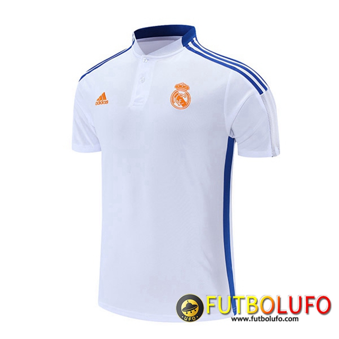 Camiseta Polo Real Madrid Blancaa/Azul 2021/2022