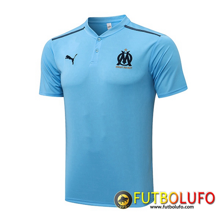 Camiseta Polo Marsella OM Gris /Negro 2021/2022 -01