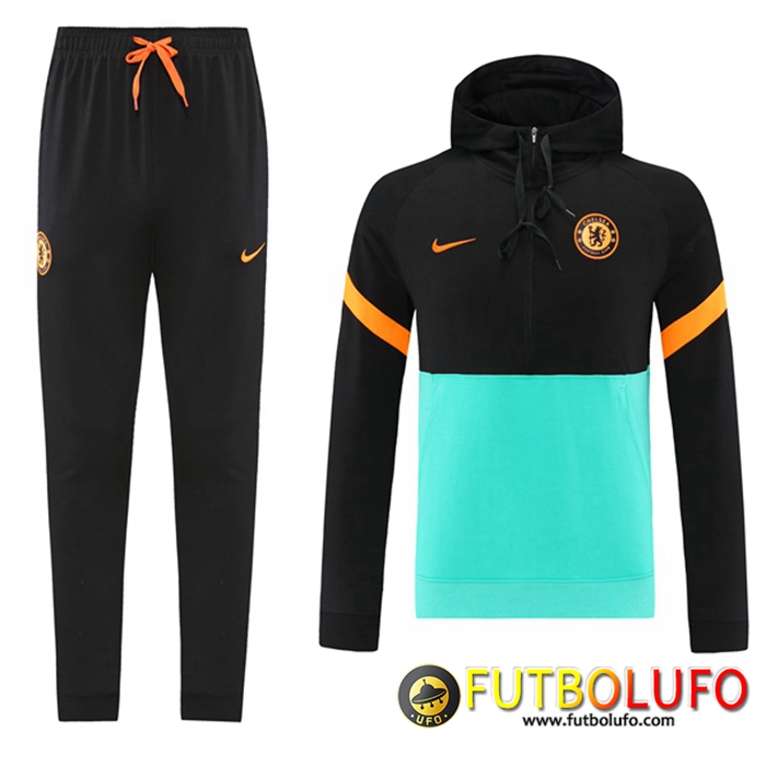 Chaqueta Con Capucha Chandal FC Chelsea Azul/Verde 2021/2022