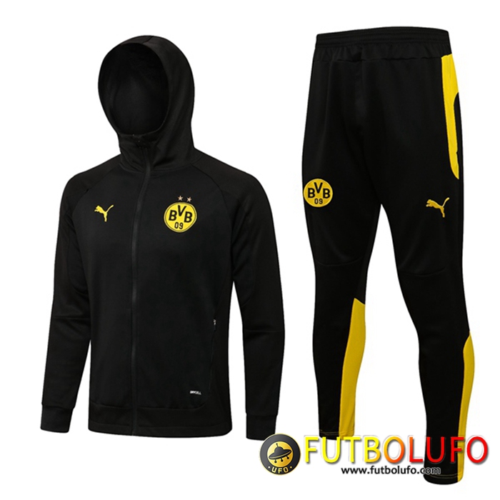 Chaqueta Con Capucha Chandal Dortmund BVB Negro 2021/2022