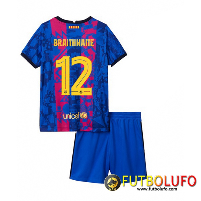 Camiseta FC Barcelona (Martin Brathwaite 12) Ninos Tercero 2021/2022