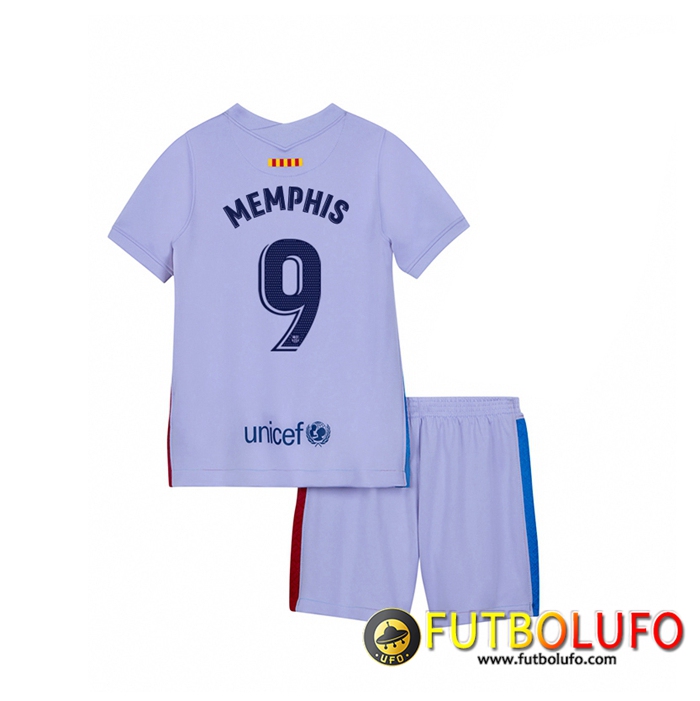 Camiseta FC Barcelona (Memphis 9) Ninos Alternativo 2021/2022