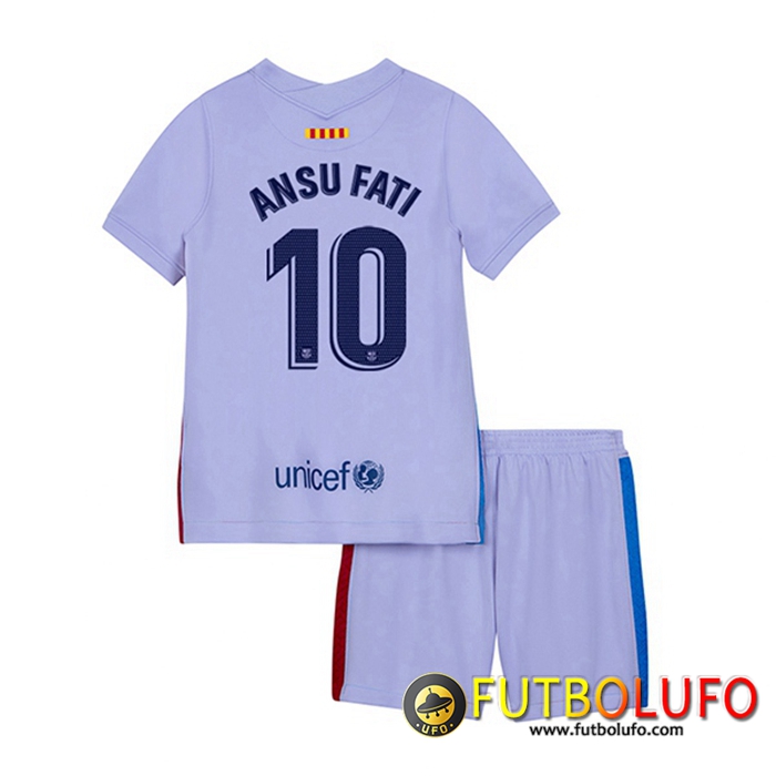 Camiseta FC Barcelona (Ansu Fati 10) Ninos Alternativo 2021/2022