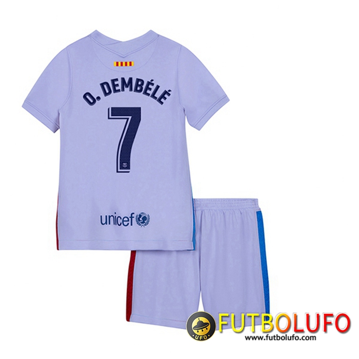 Camiseta FC Barcelona (Ousmane Dembele 7) Ninos Alternativo 2021/2022