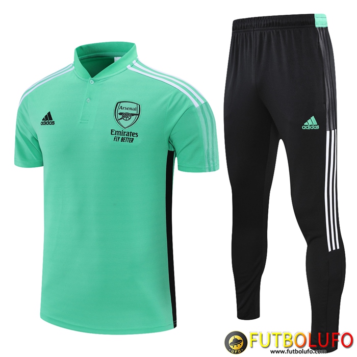 Camiseta Polo FC Arsenal + Pantalones Verde/Negro 2021/2022