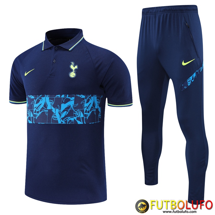 Camiseta Polo Tottenham Hotspur + Pantalones Azul Marino/Azul 2021/2022