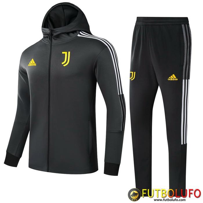 Chaqueta Con Capucha Chandal Juventus Ninos Negro 2021/2022