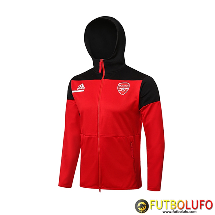 Chaqueta Con Capucha FC Arsenal Negro/Rojo 2021/2022