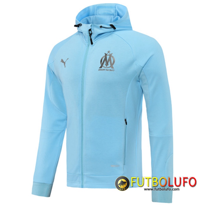 Chaqueta Con Capucha Marsella OM Azul 2022/2023