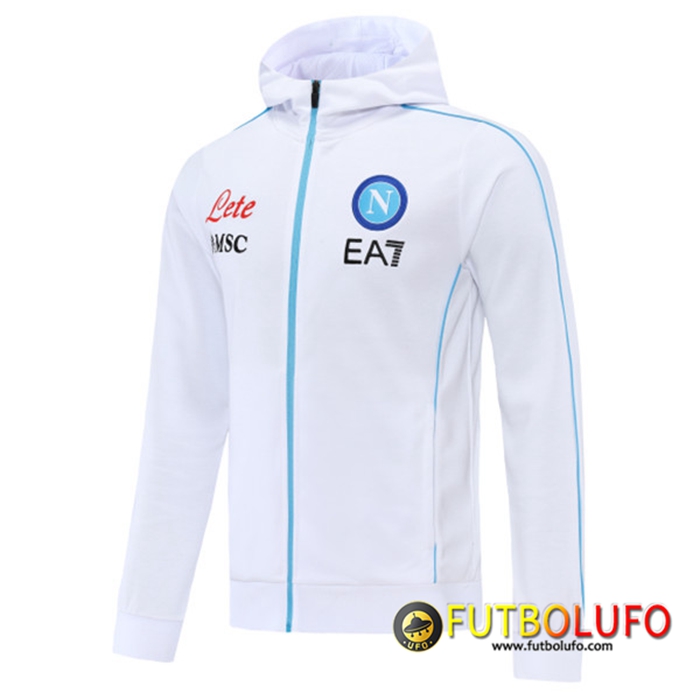 Chaqueta Con Capucha SSC Napoli Blanca 2022/2023