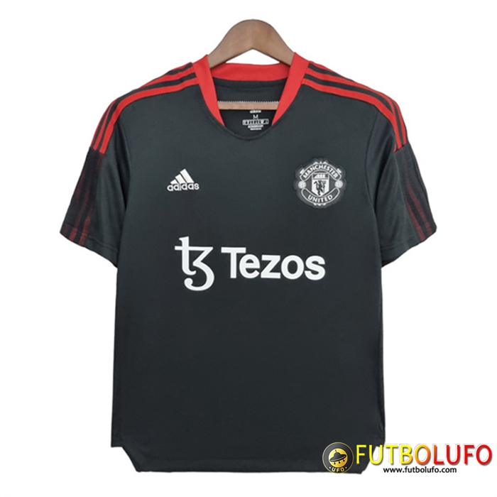 Camiseta Entrenamiento Manchester United Tezos Negro 2022/2023