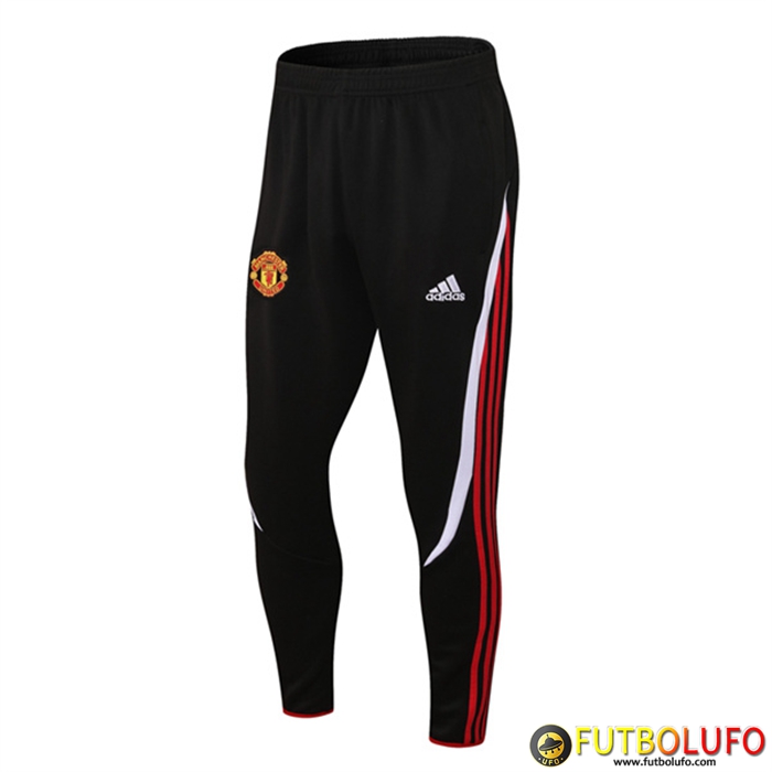 Pantalon Entrenamiento Manchester United Negro/Rojo 2022/2023