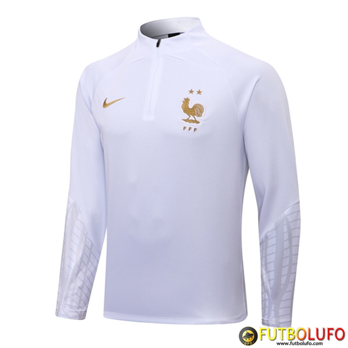 Sudadera De Entrenamiento Francia Blanco 2022/2023