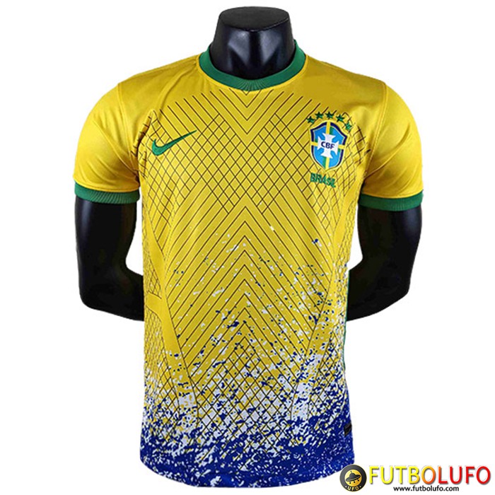 Camisetas De Futbol Brasil Azul/Amarillo/Blanco Copa Del Mundo 2022