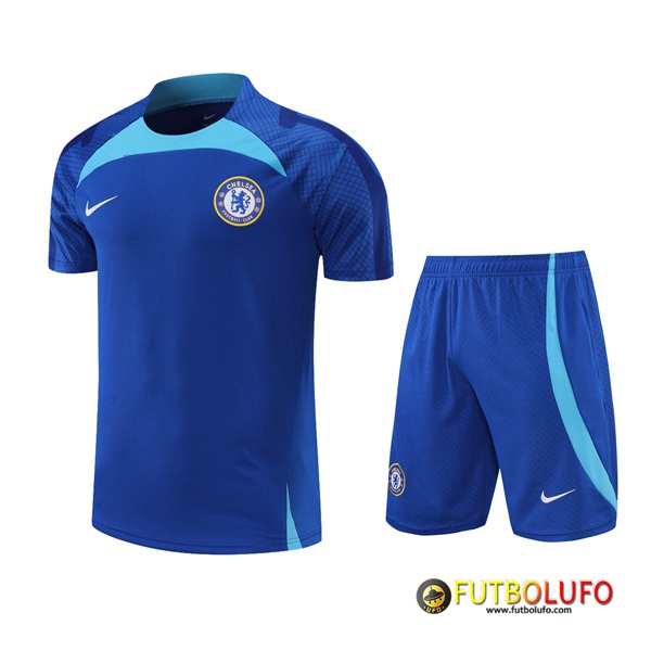 Camiseta Entrenamiento +Cortos FC Chelsea Azul 2022/2023