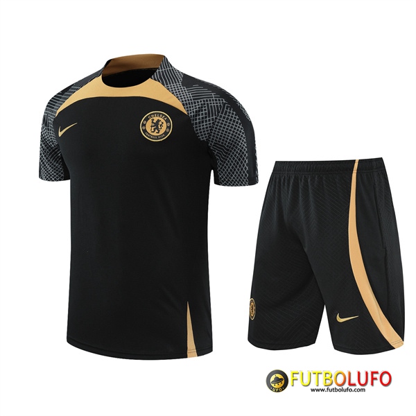 Camiseta Entrenamiento +Cortos FC Chelsea Negro 2022/2023