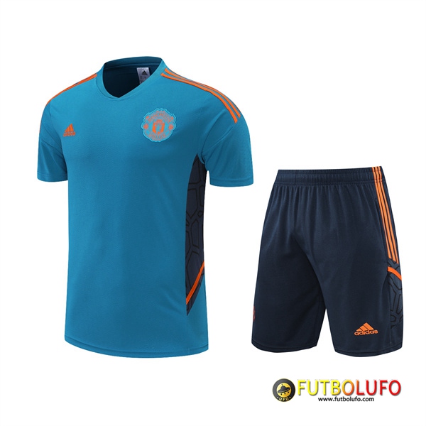 Camiseta Entrenamiento +Cortos Manchester United Azul 2022/2023