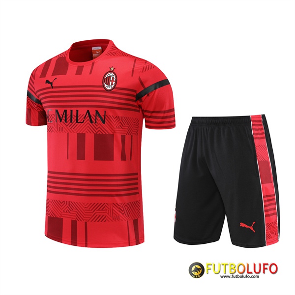 Camiseta Entrenamiento +Cortos AC Milan Rojo 2022/2023