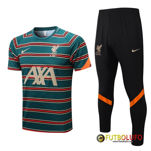 Camiseta Entrenamiento + Pantalones FC Liverpool Verde/Rojo 2022/2023
