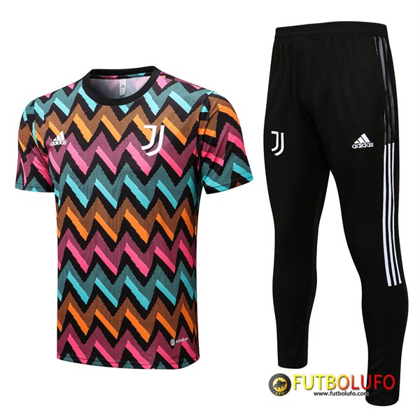 Camiseta Entrenamiento + Pantalones Juventus Azul Claro/Naranja/Rosa 2022/2023