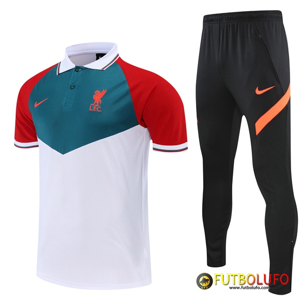 Camiseta Polo FC Liverpool Blanco/Rojo 2022/2023